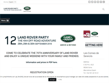 Tablet Screenshot of landroverparty.com
